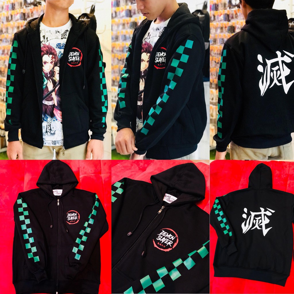 Jaket distro fleece Tanjiro Kamado Demon Slayer Kimetsu no Yaiba