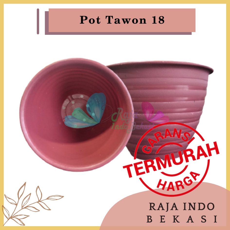 Pot Tawon 18 Cm Coklat Broken Bata Terakota Terracotta Terracota - Pot Tawon Tirus 20 21 25 30 Cm Vas Pot Bunga Murah