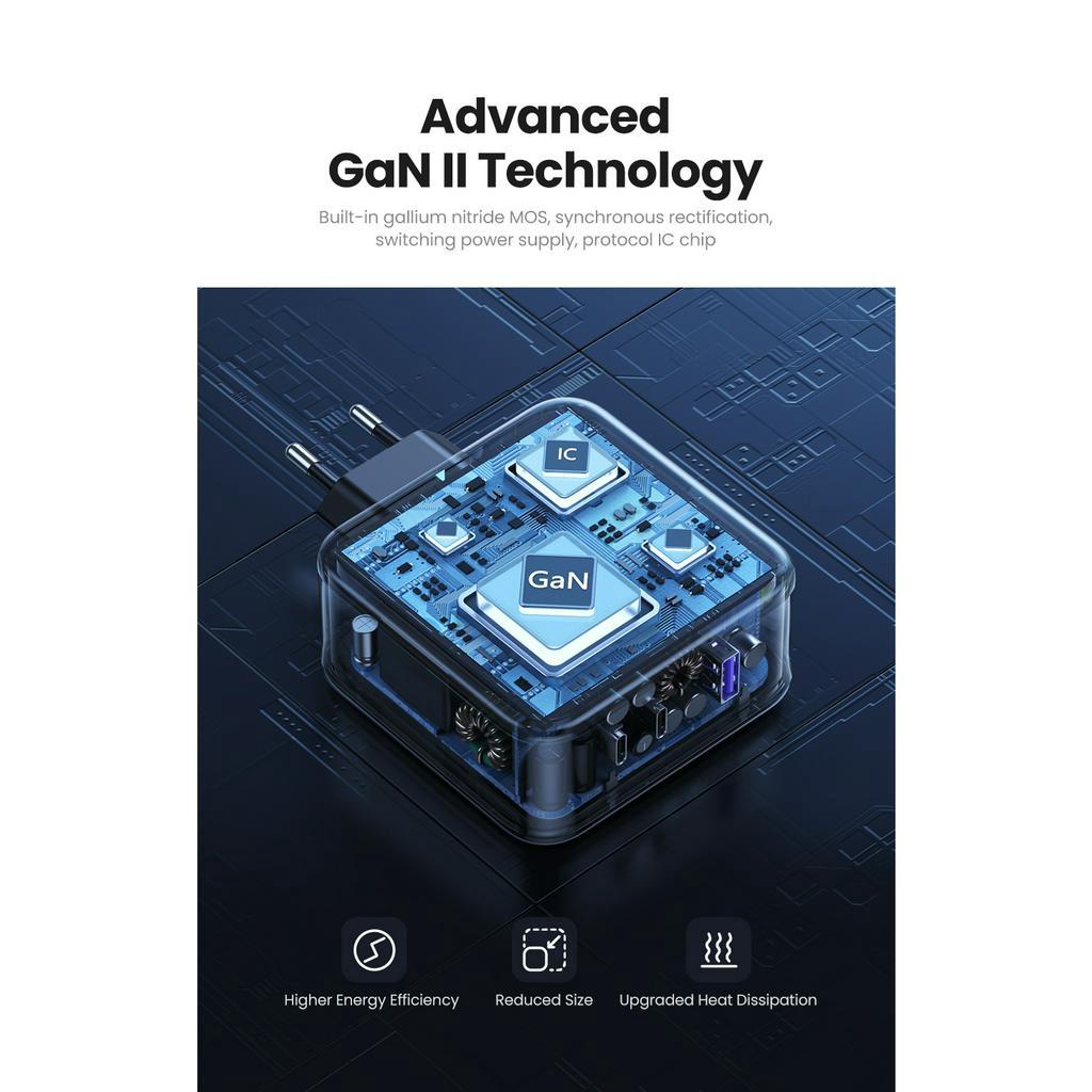 UGREEN Kepala Charger GaN 140W Fast Charging PD3.1 Quick Charge 4.0 3.0 untuk Laptop Macbook Android iPhone