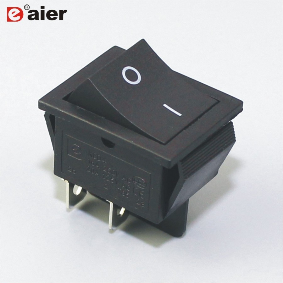 Rocker Switch Power Hitam 4 Pin Kaki Saklar On Off 4Pin 4P Besar