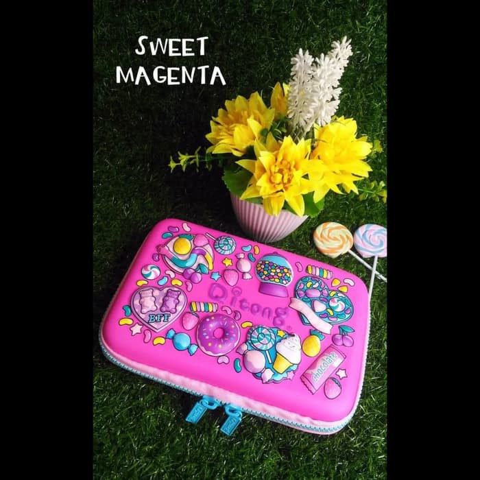 

Sweet Qitong Kotak Pensil Hardcase Timbul 3D Smiggle Look A Like