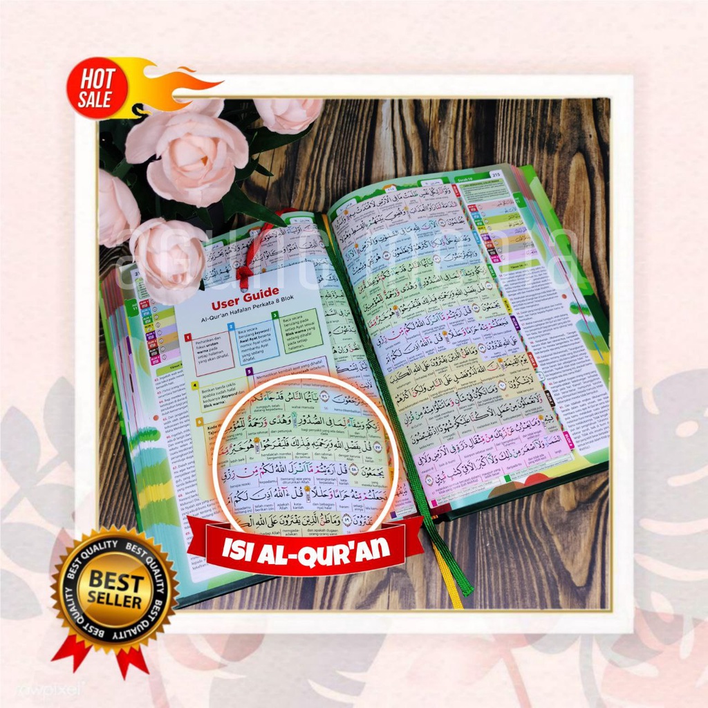 Al Quran Hafazan 8 Junior Hard Cover A5, Alquran Terjemahan Perkata, Alquran Hafalan Mudah, Al Quran