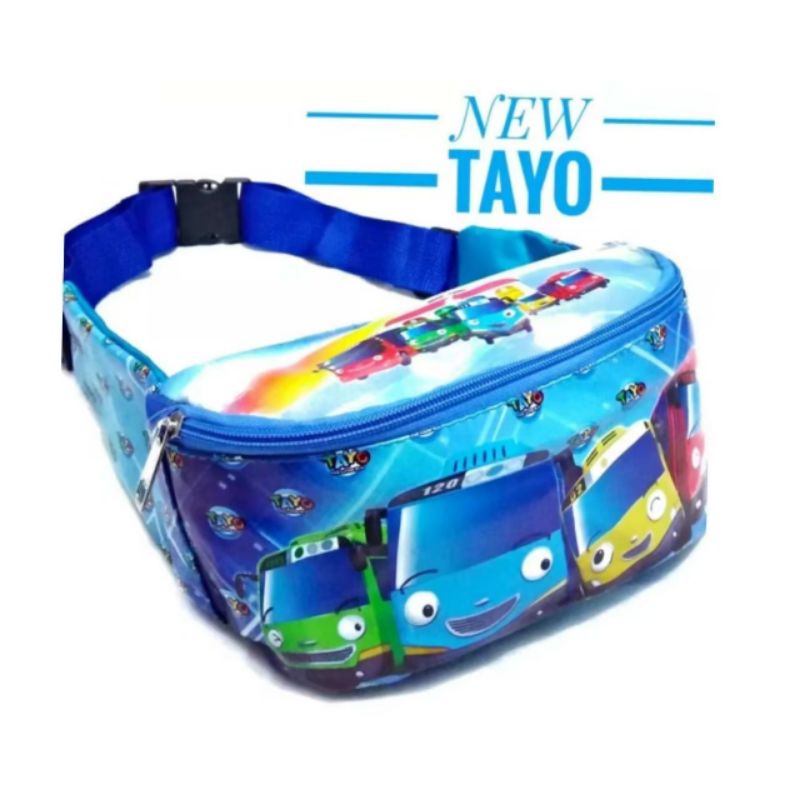 Cod bayar di tempat | tas waistbag anak full print karakter kartun murah / real pict