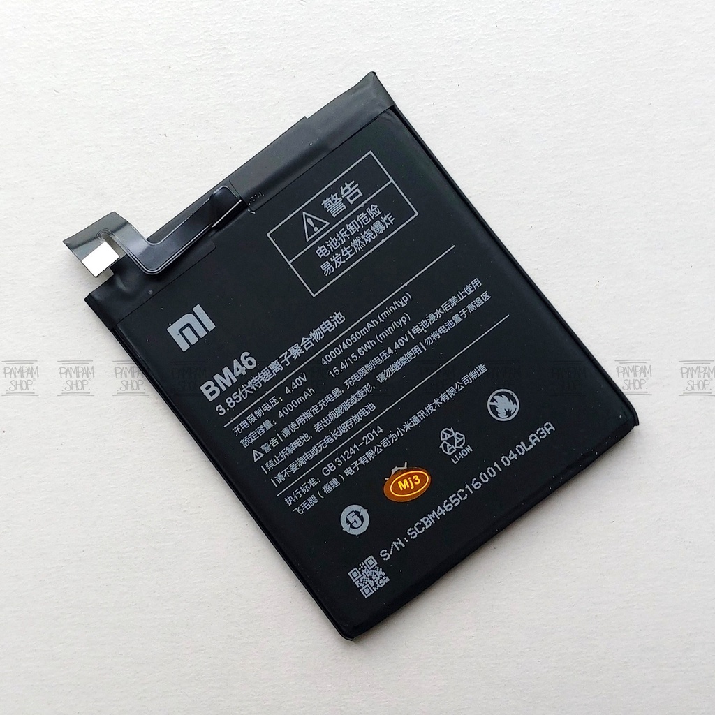 Baterai XiaoMi BM46 Redmi Note 3 Pro Original OEM Batrai Batre Battery BM 46 Xiao Mi Handphone HP