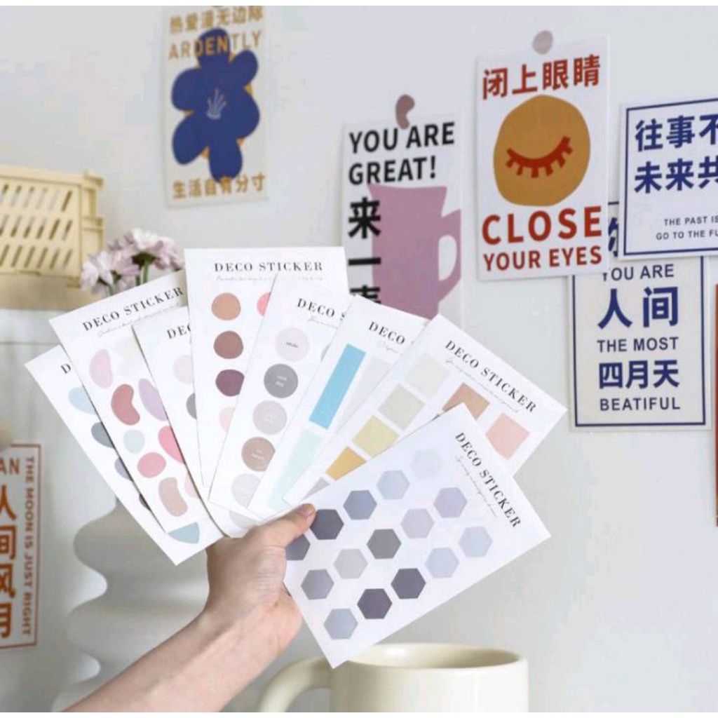 

1pcs aesthetic pattern shape sticker (min. belanja 10rb)