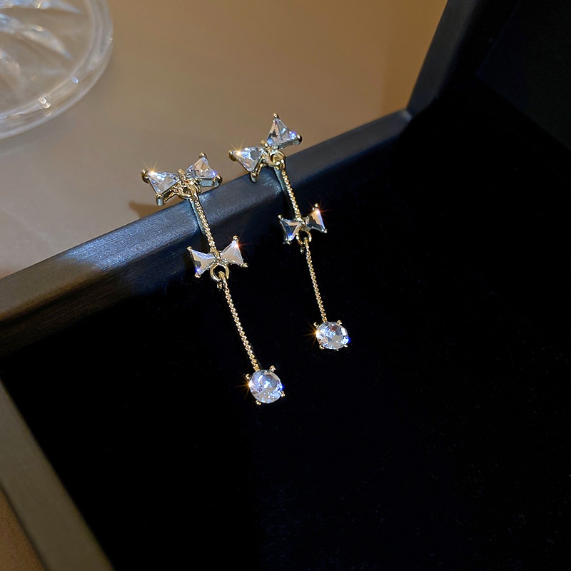 Anting Stud Bentuk Ikatan Simpul Bahan S925 Silver Untuk Aksesoris Anak Perempuan