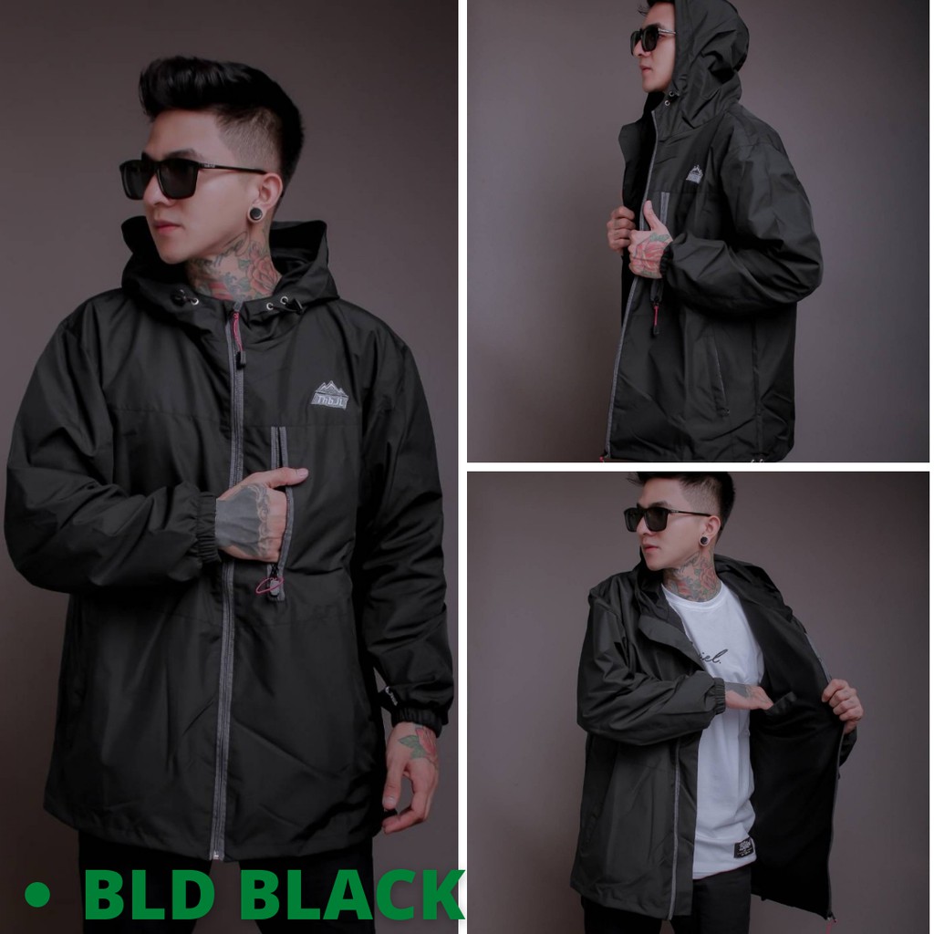 Jaket Pria / Wanita Outdoor type New Tactical BLD - Jaket Waterproof - jaket parasut - jaket gunung-BLD 1 BLACK