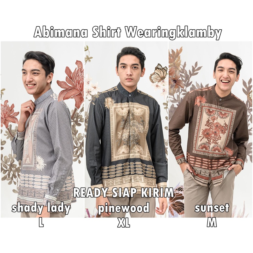 ABIMANA SHIRT WEARINGKLAMBY Sunset M, Shady lady L, Pinewood XL (checkout = payment)