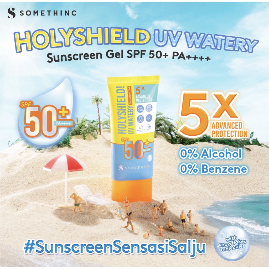 SOMETHINC Holyshield! UV Watery Sunscreen Gel SPF 50+ PA++++ - Sunscreen Sensasi Salju