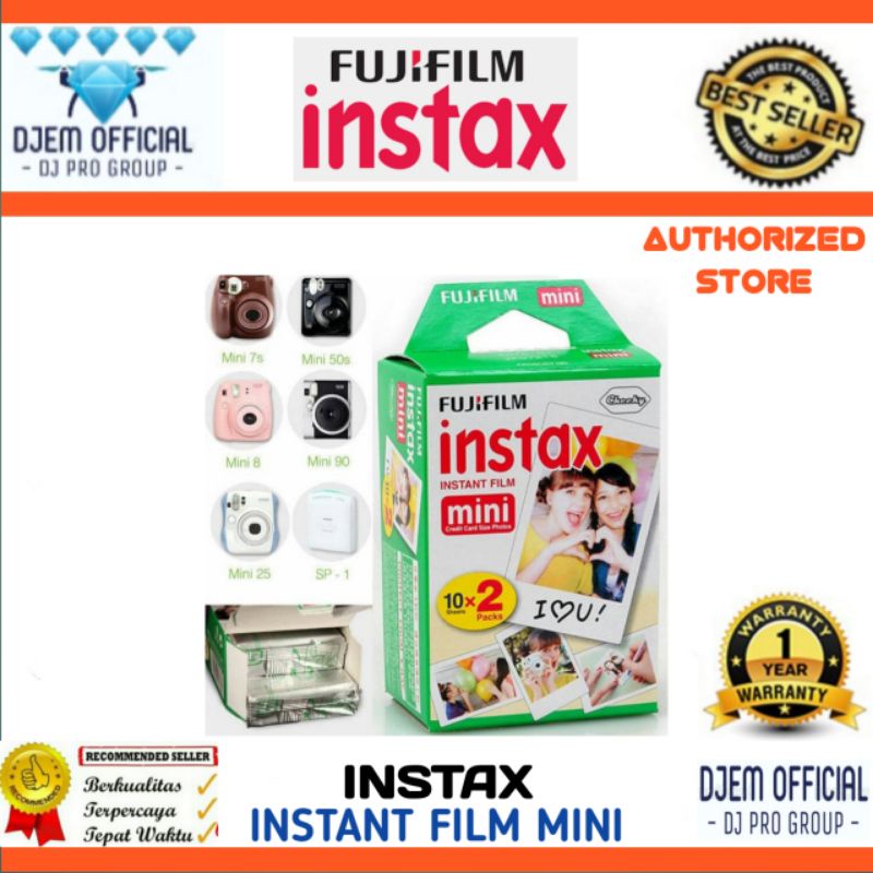 FUJIFILM Instax Mini Paper Polos Isi Refill Polaroid Fuji Film Kertas Photo Refill Card Size Foto In