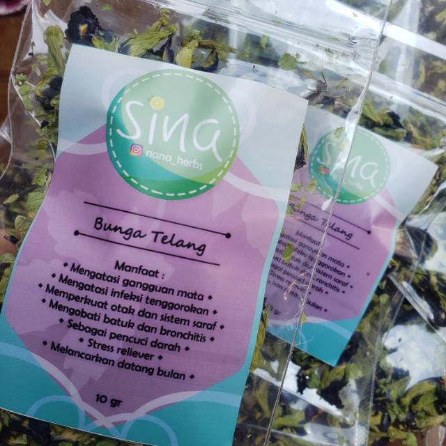 

teh bunga telang/butterfly pea flower/teh herbal/bunga biru alami/ Bunga telang 10 gr