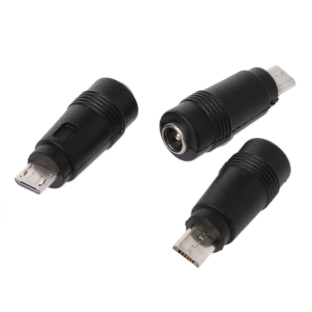 5.5x2.1mm to Micro USB DC Plug Adapter Female Connectors to Male Jack