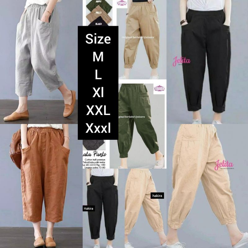 HINATA PANTS/Sasha crop pants/gocha crop pants/korea pants/Baggy pants/twill combed