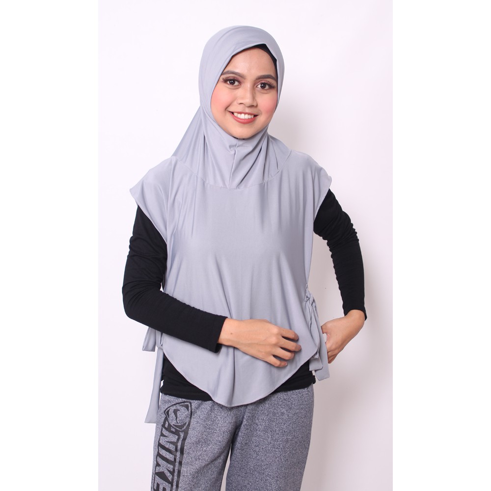 JILBAB SPORT/HIJAB SPORT/BERGO SPORT KERUDUNG OLAHRAGA JERSEY MENUTUP DADA RISCKA