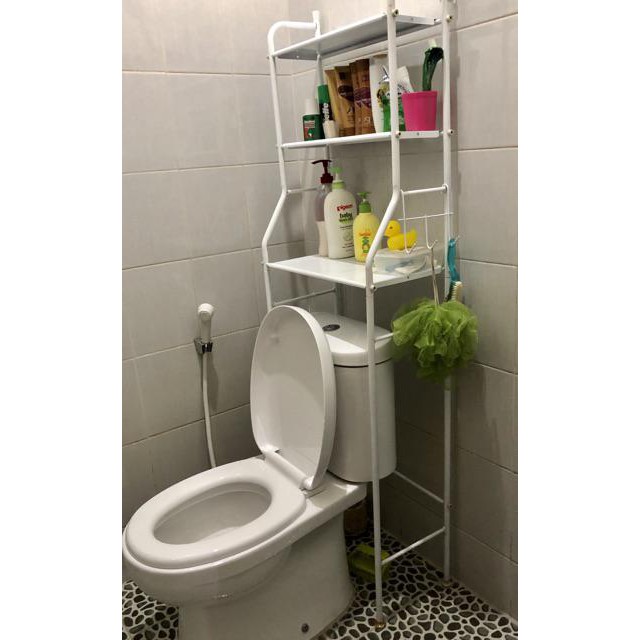 Rak Toilet Kamar Mandi Rak Toilet Organizer WC Tissue sabun Kloset Kamar Mandi 165x50x26