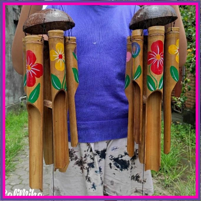((BISA COD)) LONCENG BAMBU/GANTUNGAN BAMBU/LONCENG ANGIN BAMBU/KLINTINGAN/BALI PROMOKode 4160