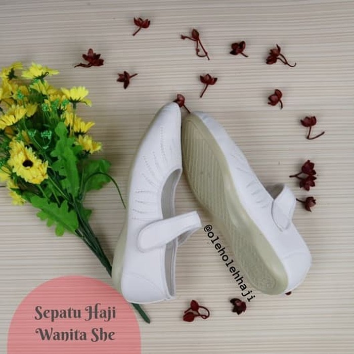 Sepatu Wanita Haji Umroh She/Sepatu Wanita Putih - Putih- 39