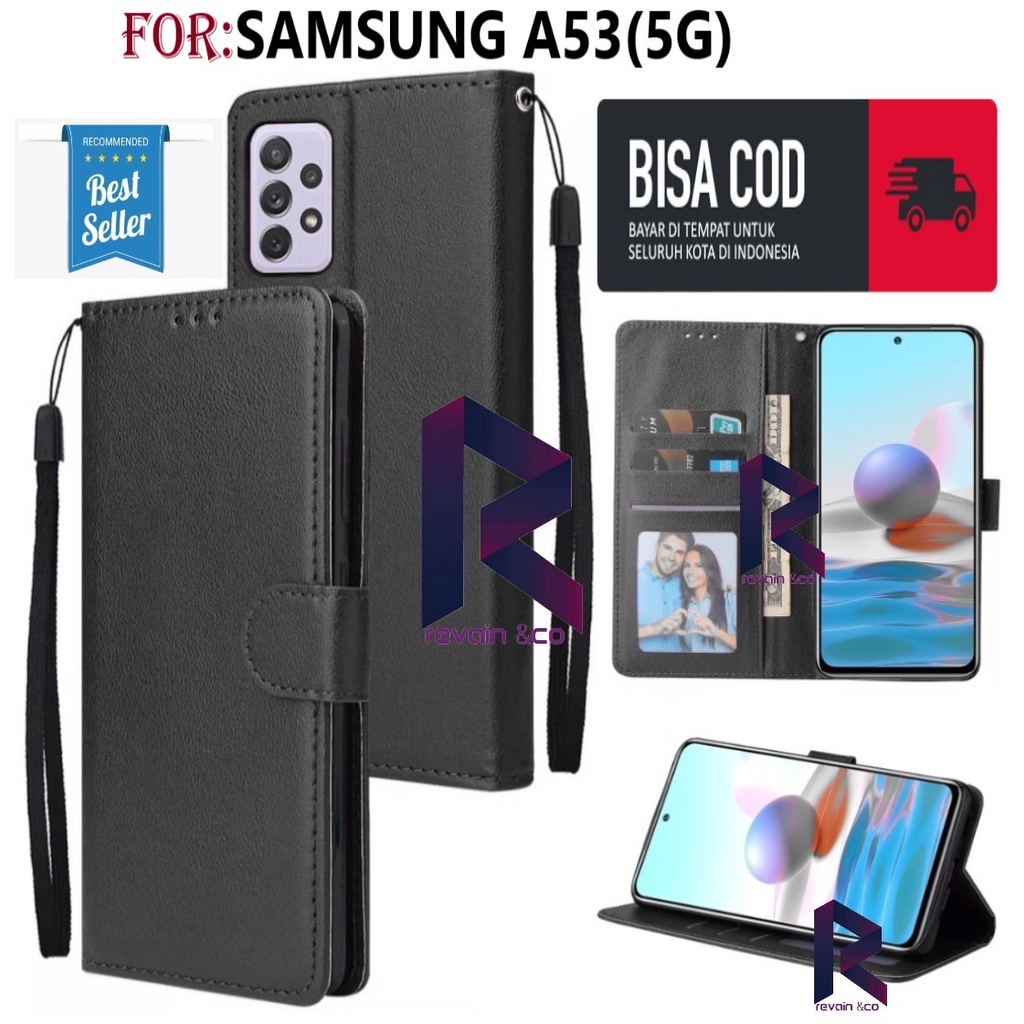 NEW SAMSUNG GALAXY A53 5G 2022 CASE FLIP WALLET LEATHER KULIT PREMIUM SARUNG BUKA TUTUP FLIP CASE SAMSUNG A53 5G