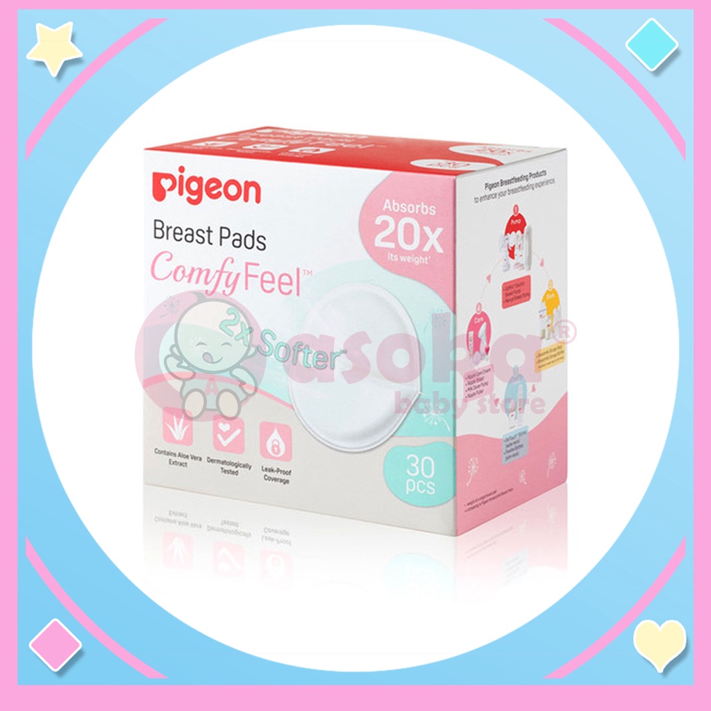 Pigeon Breast Pads ComfyFeel Isi 12 Pcs &amp; 30 Pcs - Bra Menyusui ASOKA