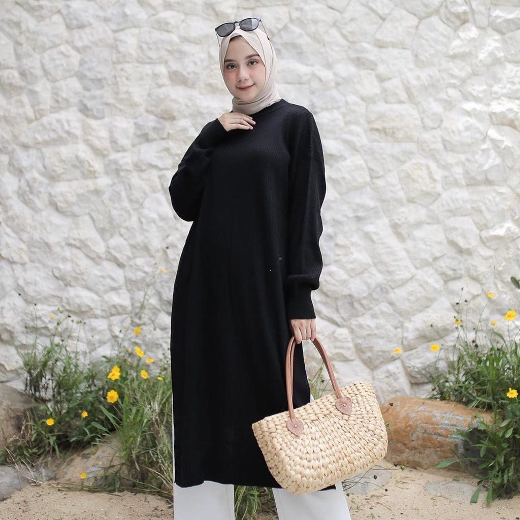 LONG DRESS RAJUT WANITA KARENINA TUNIK WANITA