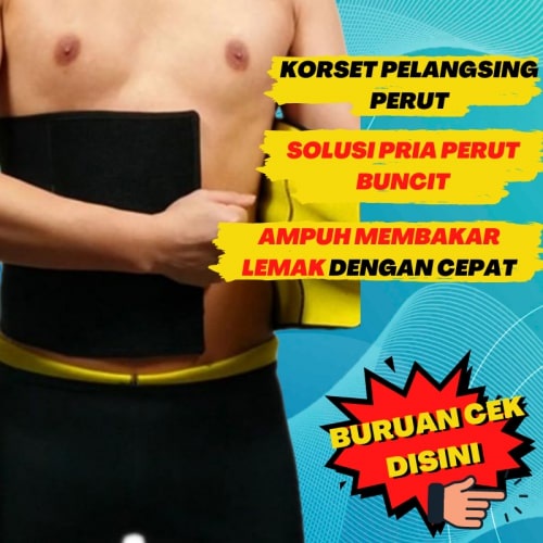 Korset Pelangsing Perut Buncit Waist Belt Korset Pria / ikat pinggang / kendit TC009