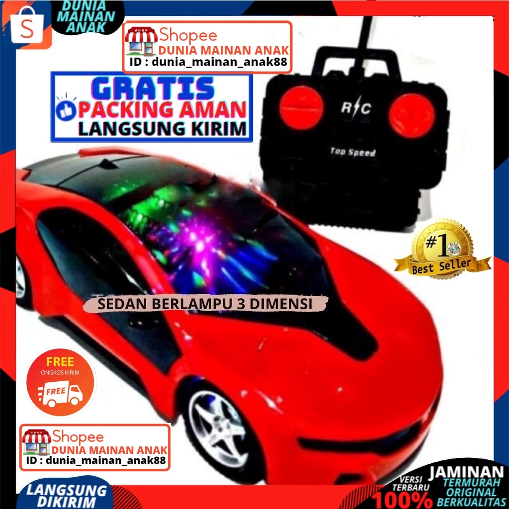 REMOTE CONTROL SUPERCAR LAMBRGNI  REMOTE CONTROL MOBIL BALAP BERLAMPU 3D FAMOUS