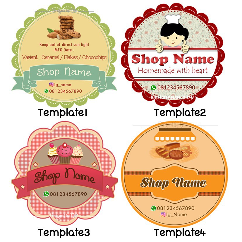 stiker label makanan laminasi doff atau glossy - transparan