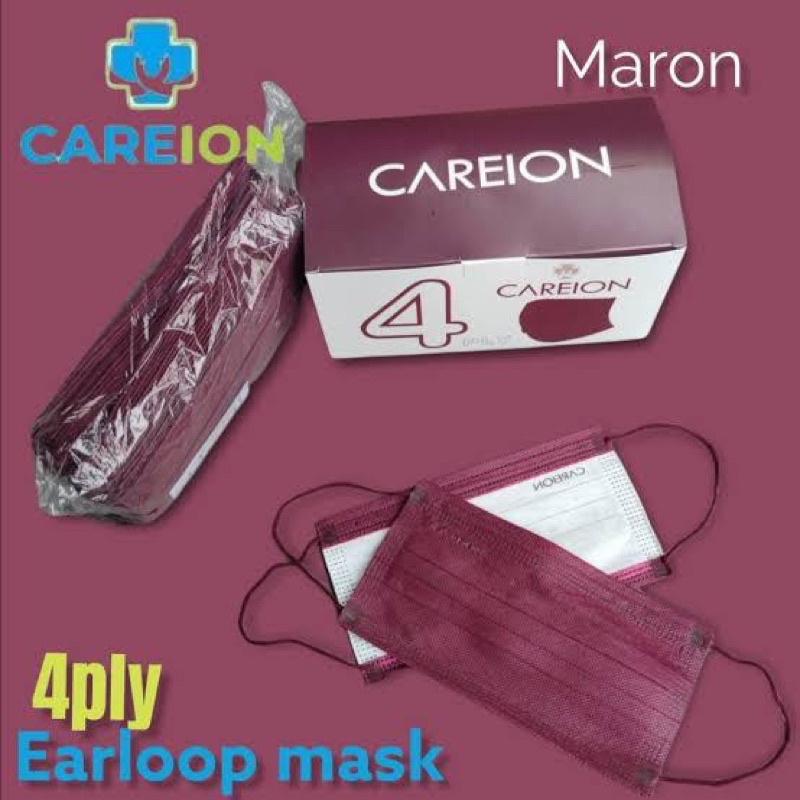 Masker Earloop Disposable Care Ion 4ply!! HIGH QUALITY