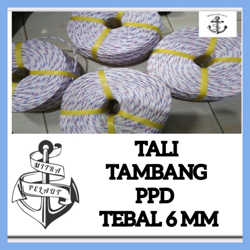 

TALI TAMBANG 6MM / TALI TAMBANG PPD / TALI PROYEK / TALI KAPAL / TAMPAR PLASTIK / TAMBANG PLASTIK