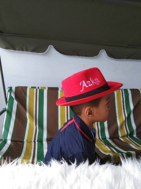 Buat nama di topi fedora anak/topi fedora anak custom