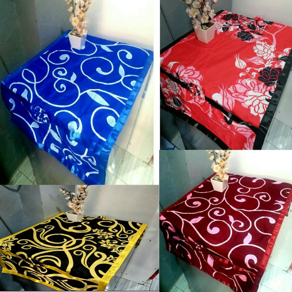 Cover kulkas taplak alas kulkas taplak kulkas kain karakter bunga