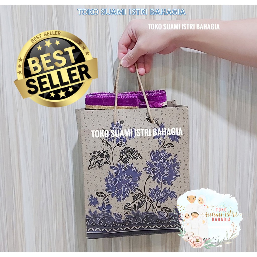 Paper Kantong Goodie Souvenir Bag Kertas untuk Sajadah Tahlilan Akikah Sumbangan Kiky Batik Murah