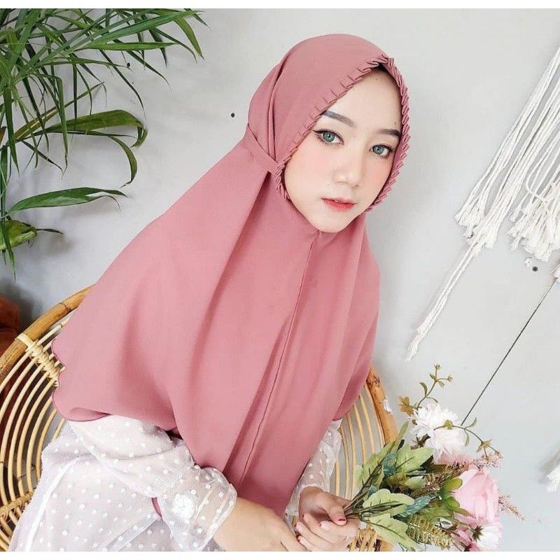Hijab Instan Sarah Lipit/Jilbab Instan Sarah Lipit/Bergo Sarah Lipit/Kerudung Instan Murah