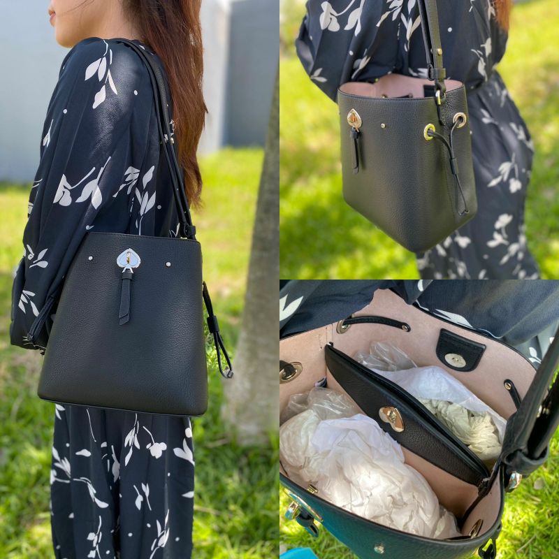 kate spade marti bucket small black
