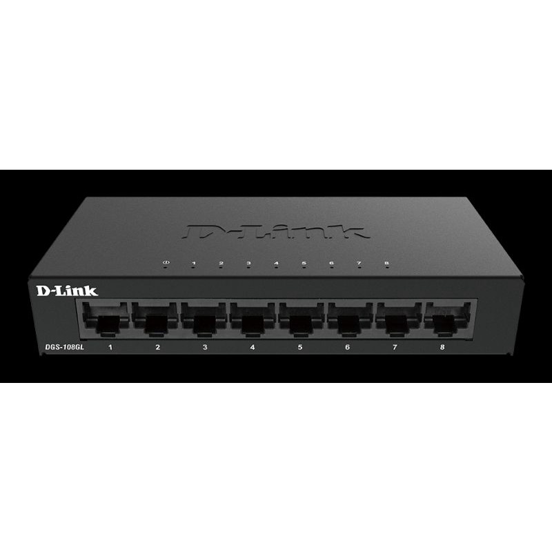 Switch HUB Dlink 8 Port DGS 108 GL Gigabit LAN 10/100/1000 Mbps DGS-108