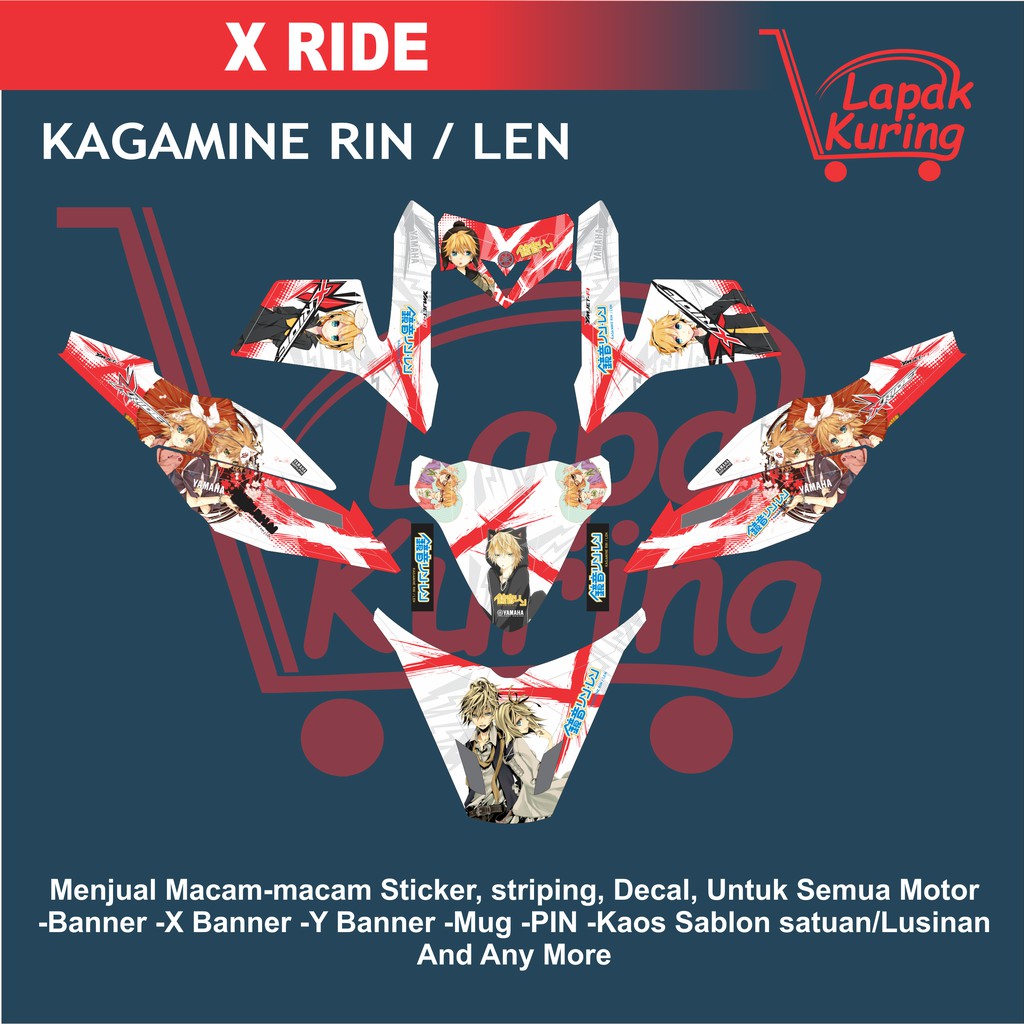 DECAL STICKER MOTOR YAMAHA X RIDE KAGAMINE