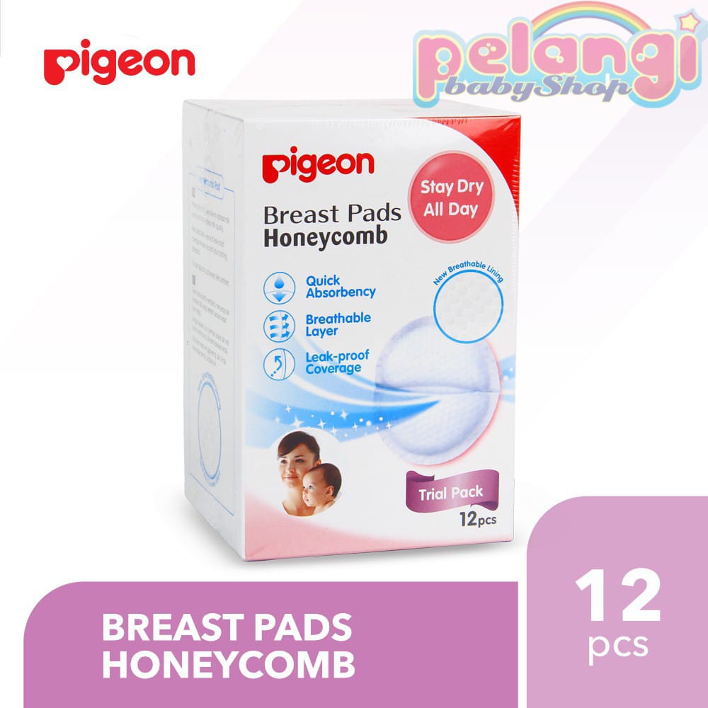 PIGEON Breast Pads Honeycomb Isi 12 Pcs | Penyerap ASI