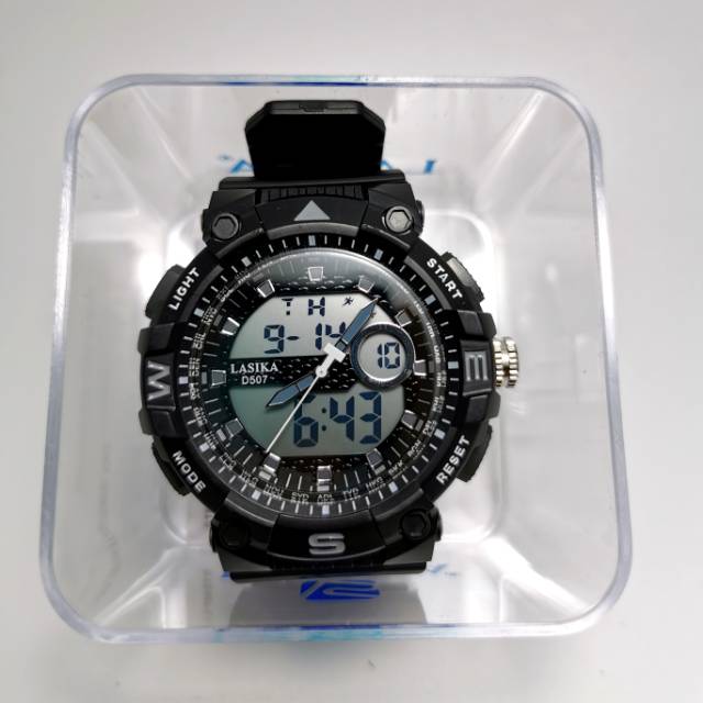 Jam tangan digital double time Sporty water Resist Lasika 507