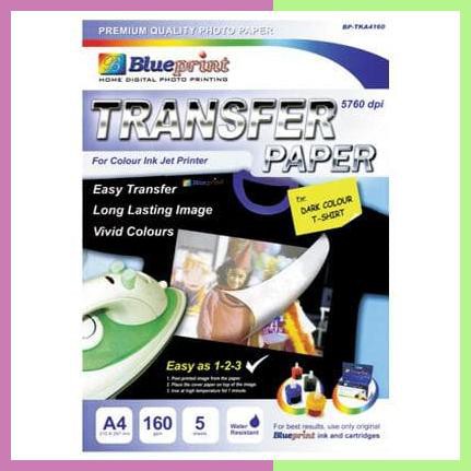 

Kertas Transfer Paper Blueprint A4 Kaos Hitam