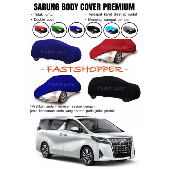 SARUNG COVER BODY WARNA TOYOTA ALL NEW ALPHARD - SBW66