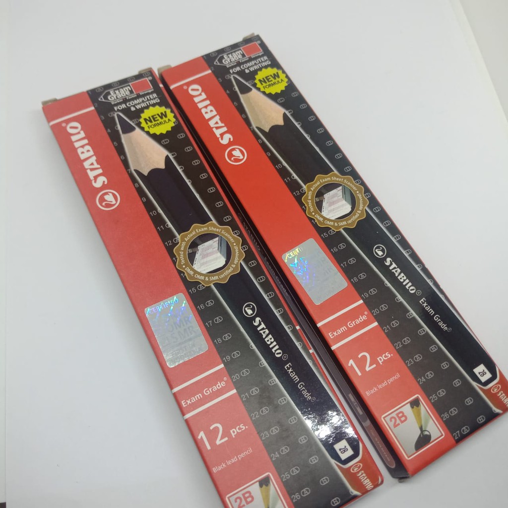 

STABILO Exam Grade - Pensil 2B - 12pcs / Pencil Kayu Hitam
