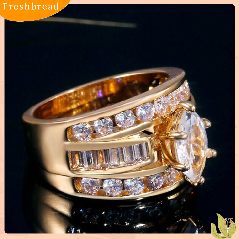 [TERLARIS]Fashion Women Cubic Zirconia Inlaid Wedding Engagement Finger Ring Jewelry Gift