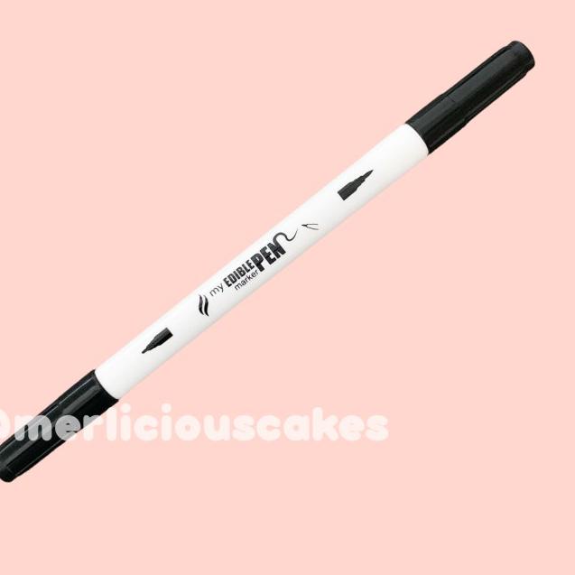 

CODEA5m0L--Black My Flavor Edible Pen Marker Dual Tips Halal