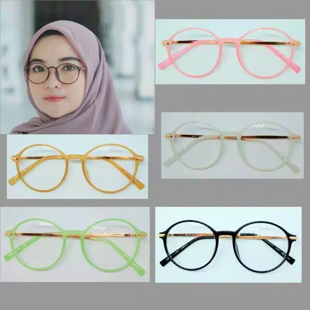 Kacamata Ga Bulat  Free Box Dan Lap Kain