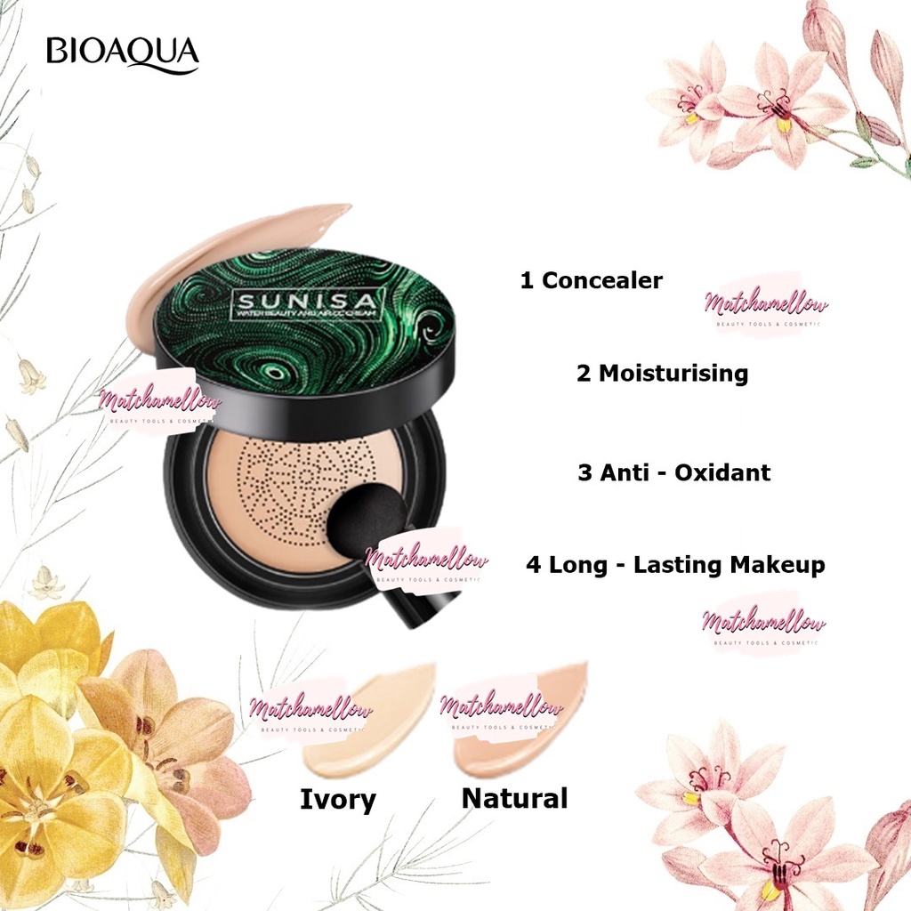 ❄️MATCHA❄️ BIOAQUA BEAUTY CREAM SUNISA WATER BEAUTY CC CREAM - CUSHION BPOM