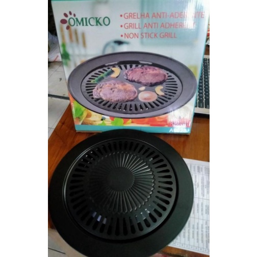 Smokeless Grill BBQ Omicko 32cm. Panggangan Anti Lengket