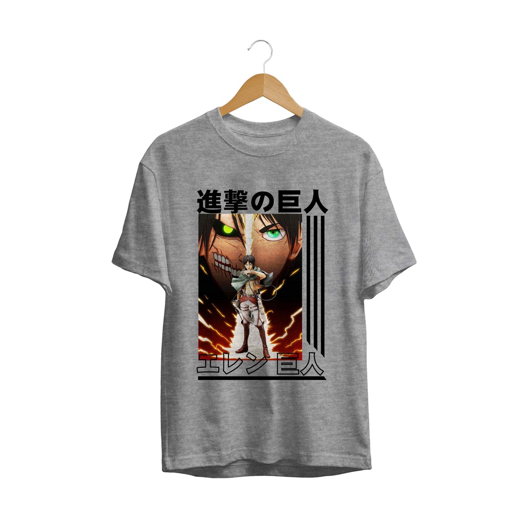 NEW T-SHIRT LOGO EREN YEAGER AOT/SNK / KAOS ANIME MANGA JAPAN CULTURE