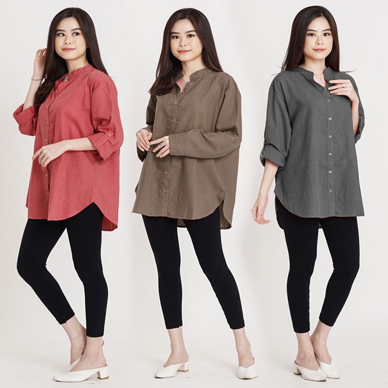 ARENA - High Neck Women Big Size Blouse