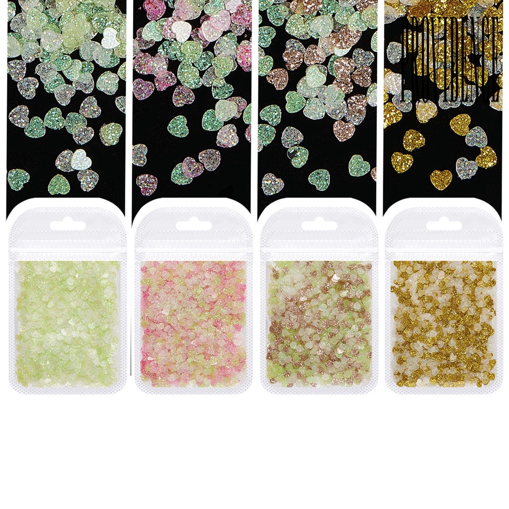 1 Kantong Payet Kuku Bentuk Hati Tahan Pudar Untuk Dekorasi Hadiah Ulang Tahun