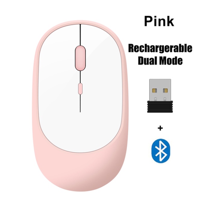 Mouse Wireless Laptop PC Tanpa Kabel/Mouse W2 Nuos 2,4 GHZ Slim Tipis